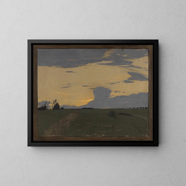 Nubes de la tarde - Gustav Kampmann — cuadro enmarcado en la pared