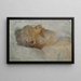 Old man on his deathbed - Gustav Klimt — framed artwork on a wall