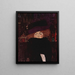 Lady with Hat and Feather Boa - Gustav Klimt — framed artwork on a wall