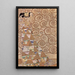 L'Attente - Gustav Klimt — cuadro enmarcado en la pared