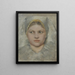 Study of a Girl's Head by Hana - Gustav Klimt — framed artwork on a wall