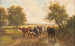 Reproducción de vacas en un vasto paisaje - Gustav Ranzoni — vista de la obra