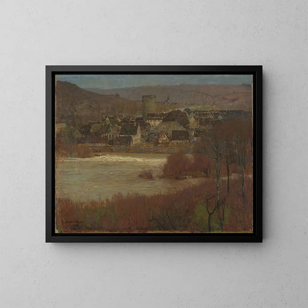 Besigheim sur le Neckar - Gustav Schönleber — cuadro enmarcado en la pared
