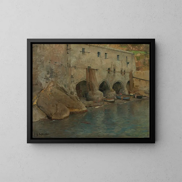 San Fruttuoso - Gustav Schönleber — cuadro enmarcado en la pared