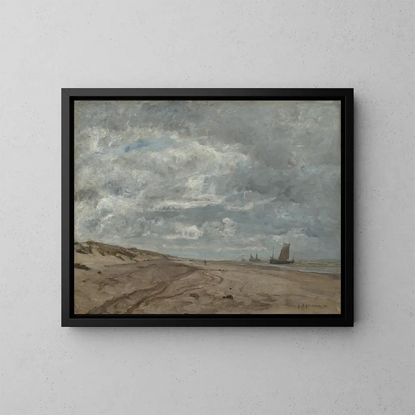 Playa de Scheveningen - Gustav Schönleber — cuadro enmarcado en la pared