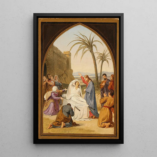 La fille de Jaïre - Gustav Theodor Wegener — framed artwork on a wall