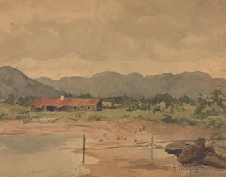 Paisaje con una granja - Gustav Wentzel — vista de la obra