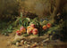 Pêches y cesta de uvas en un bosque - Gustave-Émile Couder — vista de la obra