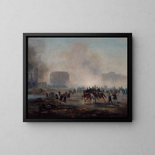 Gustave Boulanger - La Rotonde de la Villette cerne par les troupes versaillaises.webp