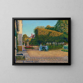 El Jardín - Gustave Cariot — cuadro enmarcado en la pared