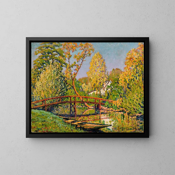 Prigny, bridge over the Yerres - Gustave Cariot — framed artwork on a wall