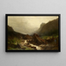 Valle alto con arroyo - Gustave Castan — cuadro enmarcado en la pared