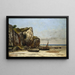 Beach in Normandy - Gustave Courbet — framed artwork on a wall