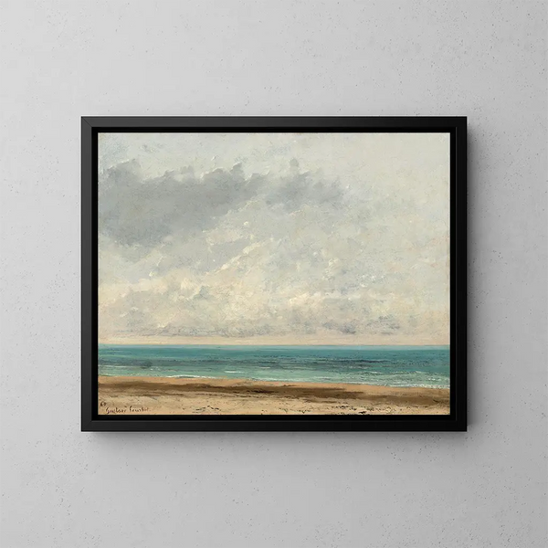 de calma marina - Gustave Courbet — cuadro enmarcado en la pared