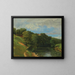 Château au bord de la rivière - Gustave Courbet — framed artwork on a wall