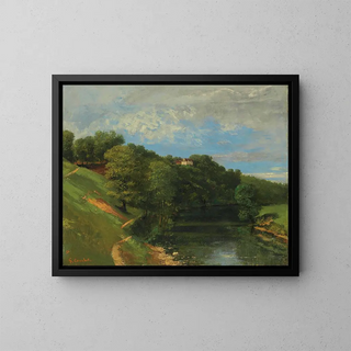 Gustave Courbet - Chteau Au Bord De La Rivire.webp