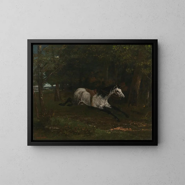 Caballo en movimiento - Gustave Courbet — cuadro enmarcado en la pared