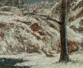 Gustave Courbet - Fawn in the snow in the woods.webp
