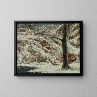 Gustave Courbet - Fawn in the snow in the woods.webp