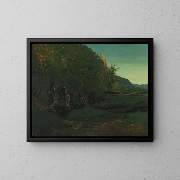 Paisaje del Jura - Gustave Courbet — cuadro enmarcado en la pared