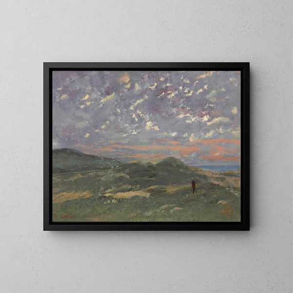 Las Dunas de Deauville - Gustave Courbet — cuadro enmarcado en la pared