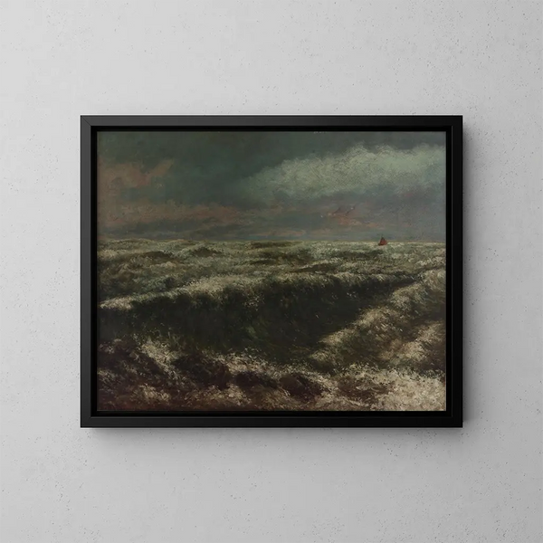 Marina - Gustave Courbet — cuadro enmarcado en la pared