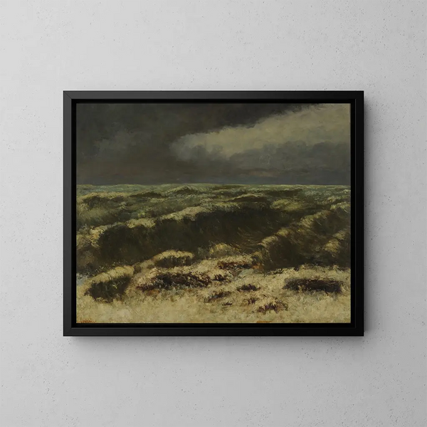 de tormenta marina - Gustave Courbet — cuadro enmarcado en la pared