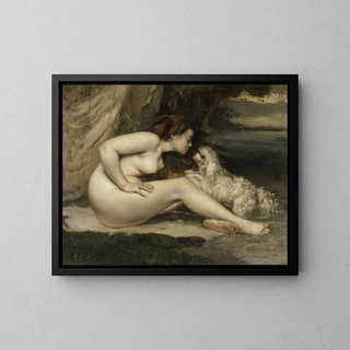 Gustave Courbet - Nude Woman With A Dog.webp