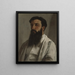 Retrato de Jules Bordet - Gustave Courbet — cuadro enmarcado en la pared