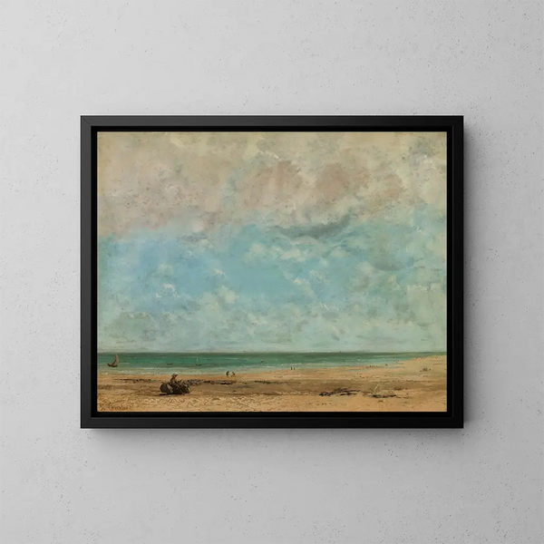Paisaje marítimo - Gustave Courbet — cuadro enmarcado en la pared