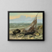 El barco de pesca - Gustave Courbet — cuadro enmarcado en la pared