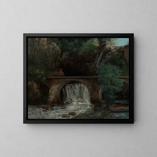 The Grand Bridge - Gustave Courbet — framed artwork on a wall