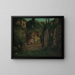 El arroyo escondido - Gustave Courbet — cuadro enmarcado en la pared