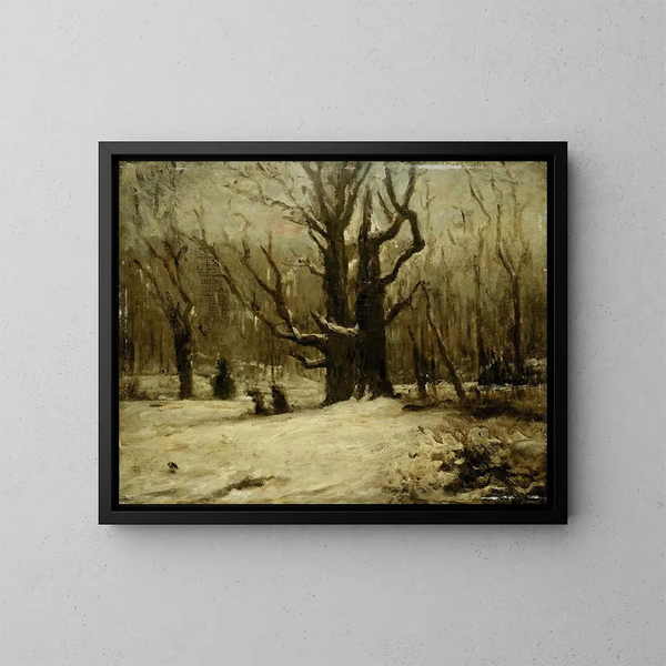 Paisaje de invierno - Gustave Courbet — cuadro enmarcado en la pared