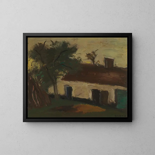 Establo - Gustave De Smet — cuadro enmarcado en la pared