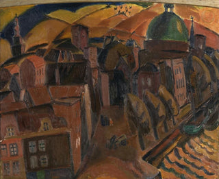 Gustave De Smet - The Green Dome Church in Amsterdam.webp