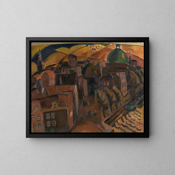 L'église du Dôme Vert à Amsterdam - Gustave De Smet — framed artwork on a wall