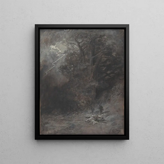 Gustave Dor - A Rider and a Dead Horse in a Landscape.webp