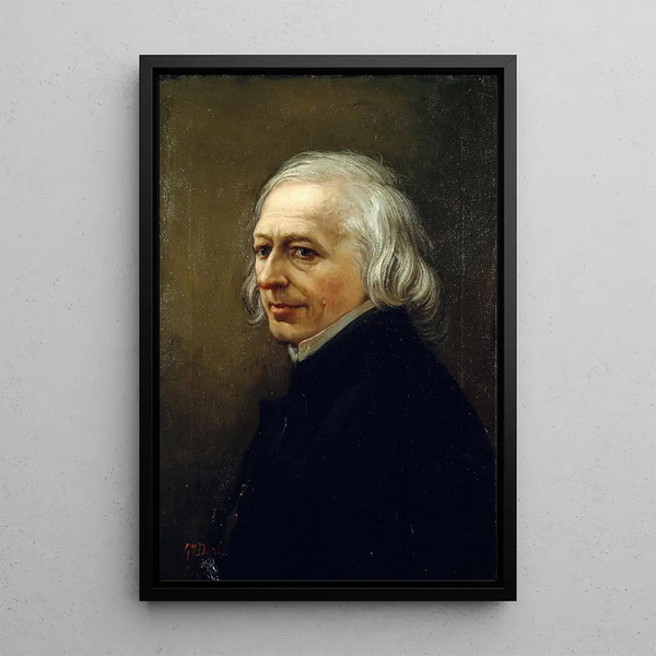 Retrato de Charles Philipon 1800-1862 dibujante y periodista - Gustave Doré — cuadro enmarcado en la pared