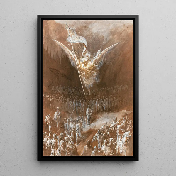 El camino hacia Jerusalén - Gustave Doré — cuadro enmarcado en la pared