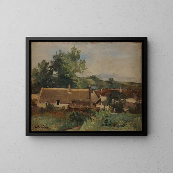 A Village - Gustave Henri Colin — framed artwork on a wall
