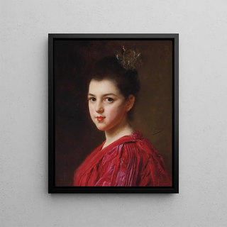Gustave Jean Jacquet - Femme la robe rouge.webp