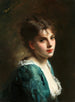 Retrato de una joven belleza - Gustave Jean Jacquet — vista de la obra