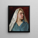 Mujer con abrigo - Gustave Jean Jacquet — cuadro enmarcado en la pared