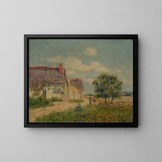 Cottage at Vandreuil - Gustave Loiseau — framed artwork on a wall
