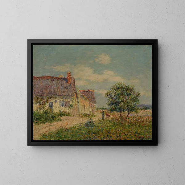 Casa de campo en Vandreuil - Gustave Loiseau — cuadro enmarcado en la pared