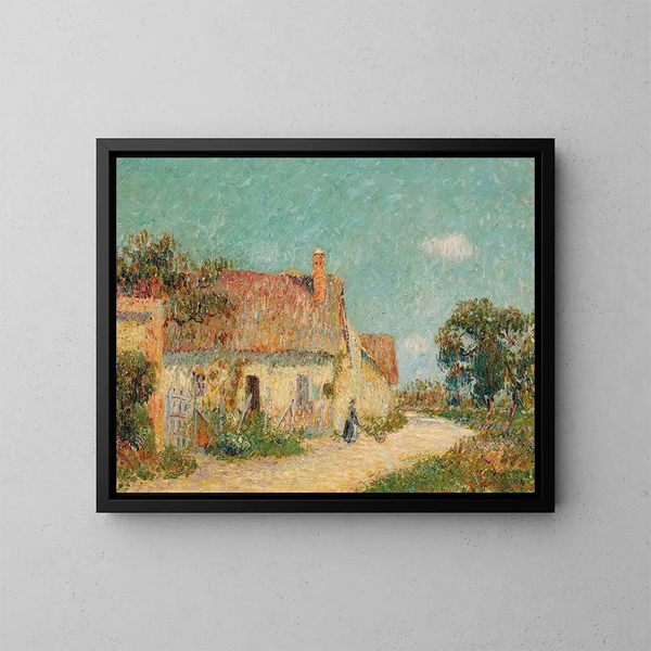 Casa de campo en Normandía - Gustave Loiseau — cuadro enmarcado en la pared