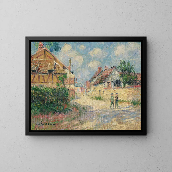La route de Tournedos - Gustave Loiseau — framed artwork on a wall