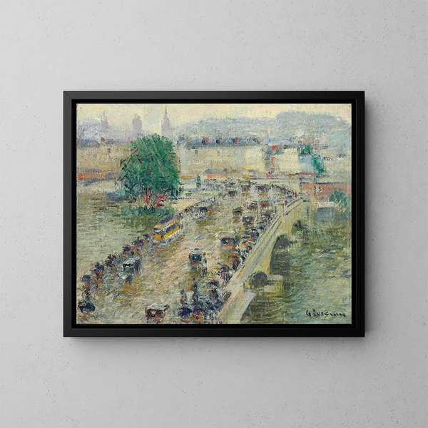 The Corneille Bridge in Rouen - Gustave Loiseau — framed artwork on a wall