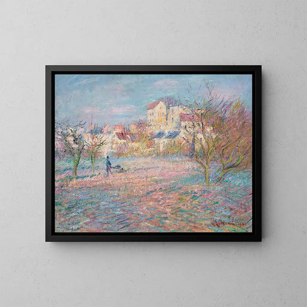 Le potager en hiver - Gustave Loiseau — framed artwork on a wall